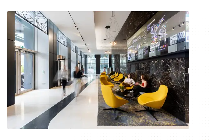 Hall d'accueil géré par équipe hospitality