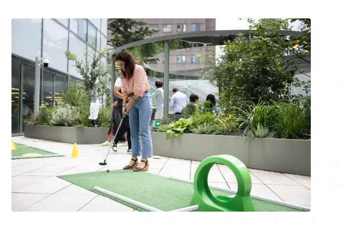 Animation mini golf sur site Corporate Premier